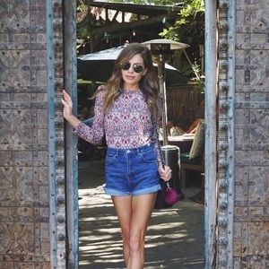 Topshop embroidered top